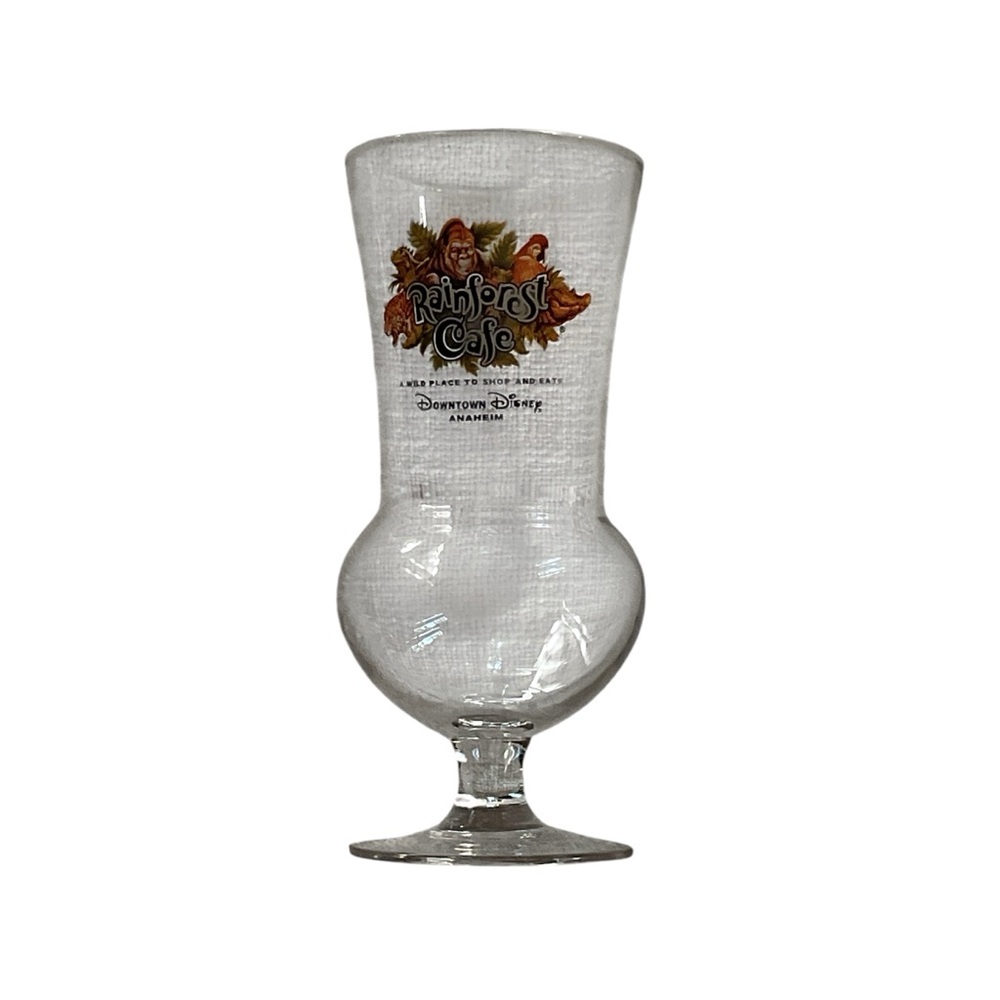Downtown Disney Anaheim Rainforest Cafe Hurricane Glass 8”